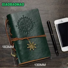 Винтажный портативный мягкий чехол PU дорожная записная книжка тонкая Классическая планировщик для путешествий/Журнал/запись крафт-бумаги пустая линия