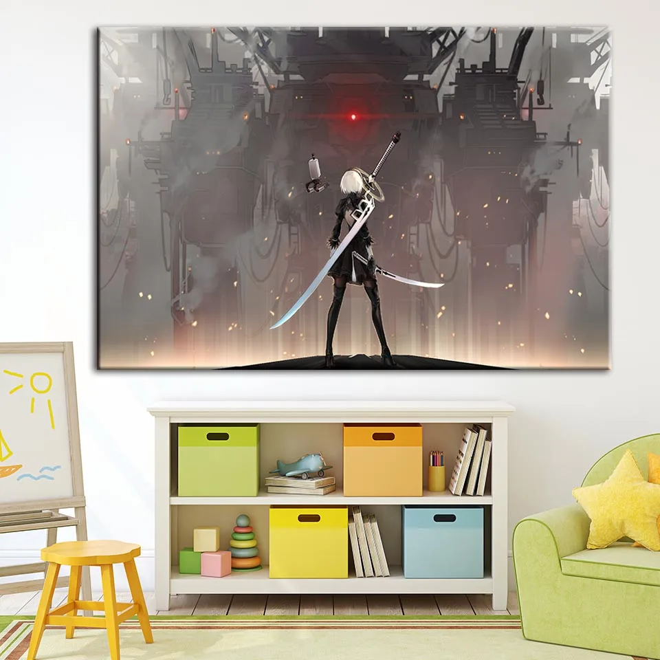 

Wall Art Canvas Prints Painting Home Decoration NieR Automata Pictures Modular Framedwork For Living Room Game Poster Artwork