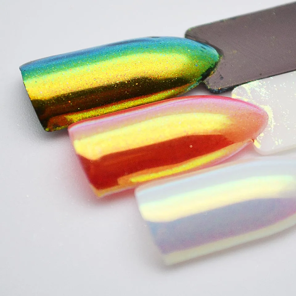 

1 Bottle Aurora Pigment Nail Glitter Neon Unicorn Aurora Unicorn Nail Powder Chameleon Nail Art Chrome Unicorn Pigment SF2061
