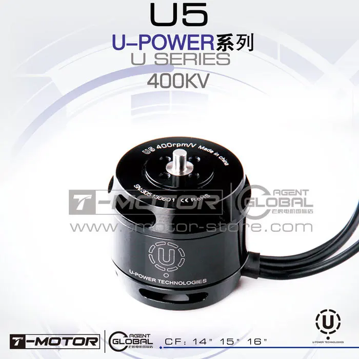 Tiger motor NEW T-MOTOR U-Power Series U5 KV400 Outrunner for drone brushless motor multirotor copter/rc plane