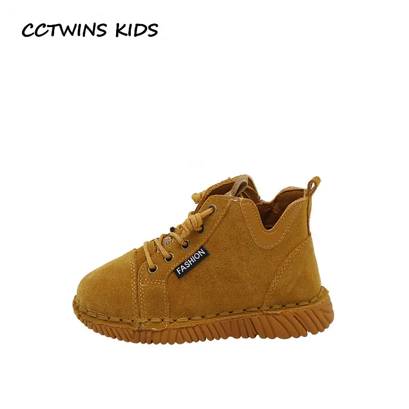 

CCTWINS KIDS 2018 Winter Boy Brand Martin Boot Children Genuine Leather Warm Shoe Baby Girl Fashion Ankle Boot BM102