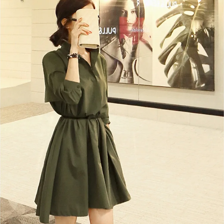 green colour one piece dress