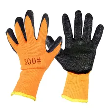 Оранжевый зима теплая латексные Детская безопасность работы Прихватки для мангала анти-скольжения носить-Резистина дышащая защита рук Прихватки для мангала работника бытовой