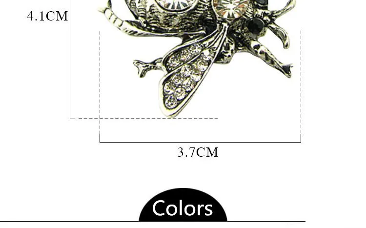 Factory Direct Men Classic insects Bee Brooch vintage Rhinestone Broach Purple Bee Brooches Hijab Pins For Women X1212