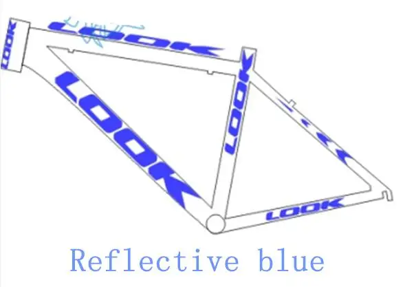 Светоотражающая рамка для шоссейного велосипеда MTB, наклейка для велосипеда, защита для горного велоспорта, наклейка на колесо, вилка для велосипеда, светоотражающие наклейки - Цвет: Reflective blue