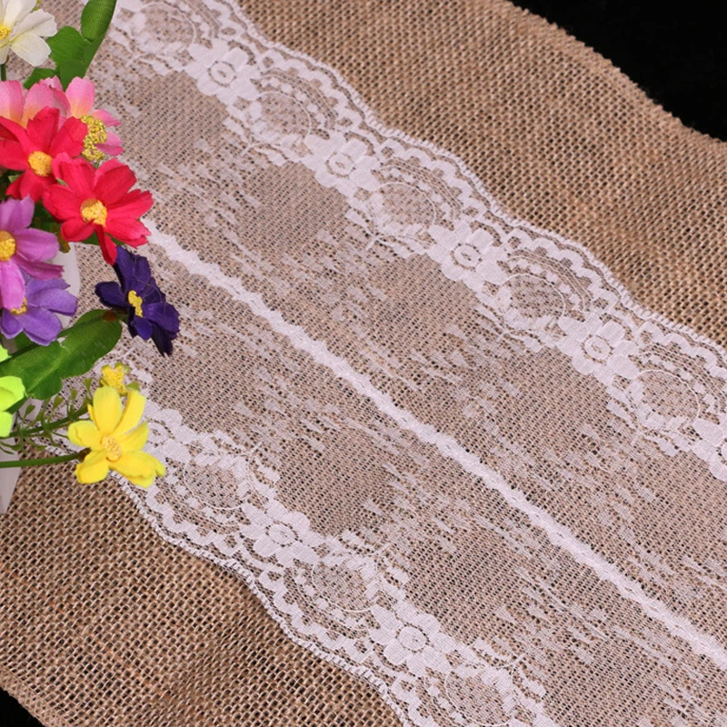 10 M Tiss/é Rustique Hesse Jute Toile De Jute Tissu Ruban Table Chemin D/écorations De Mariage pour les Parties Hesse Toile De Jute 5CM