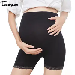 Teenster Беременность Одежда для беременных кружевные леггинсы дышащая регенерируется целлюлозное волокно брюки для беременных регулируемый