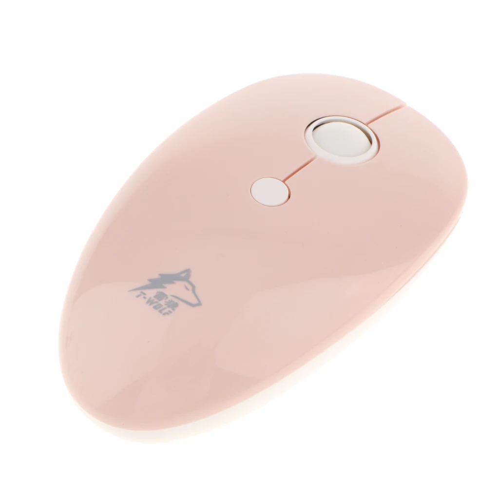 Slim Wireless Mouse with USB Receiver Less Noise Optical Mice  Pink