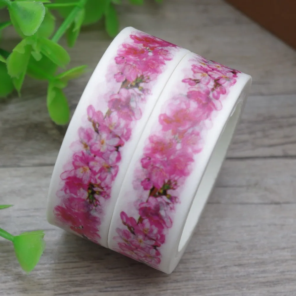 2017 New 1x Pink Floral Tape for Scrapbooking Tools School Stationery