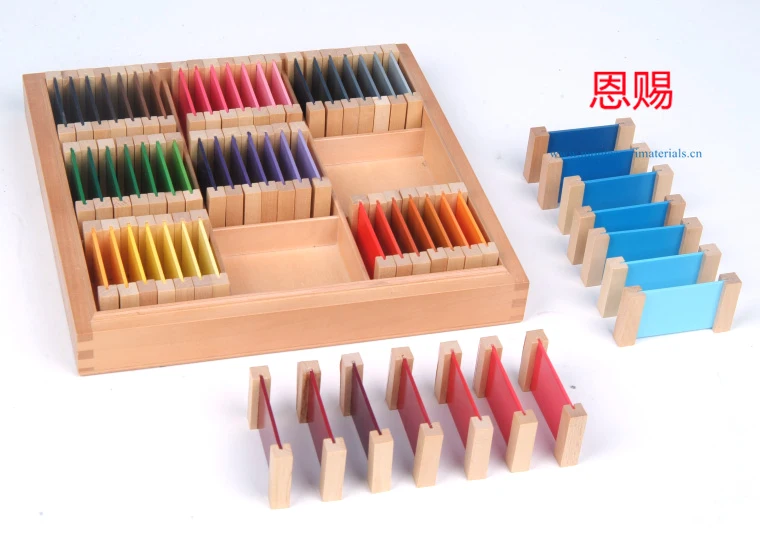 

Third box of colore tablets 3012montessori toys educational wooden materials set teaching cylinders beads baby kinds toys school