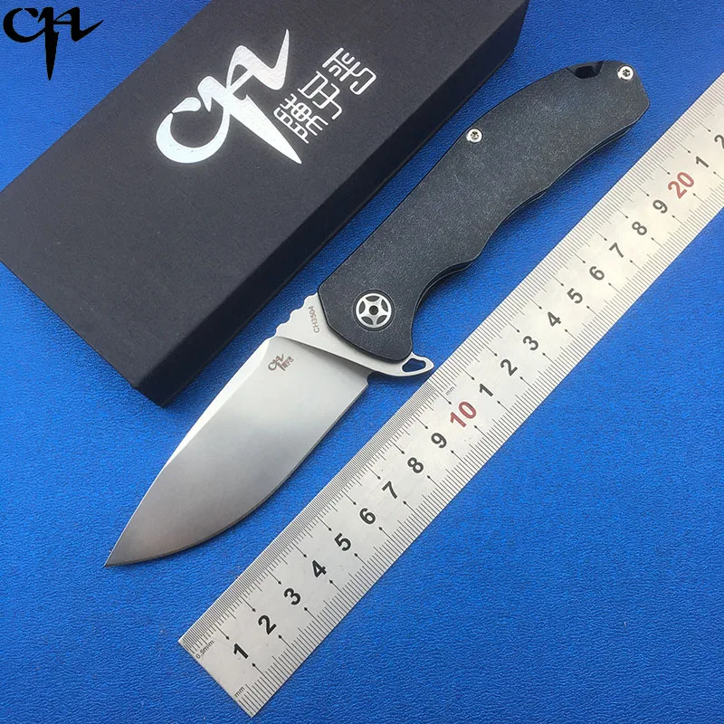 

CH3504 Flipper Folding Knife S35VN Blade Ball Bearing TC4 Titanium Handle Camping Fruit Pocket Tool EDC Tool