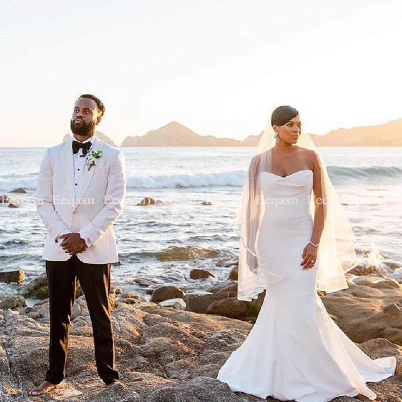Robe mariage 2020 Белые пляжные свадебные платья с открытой спиной Boho v образным вырезом