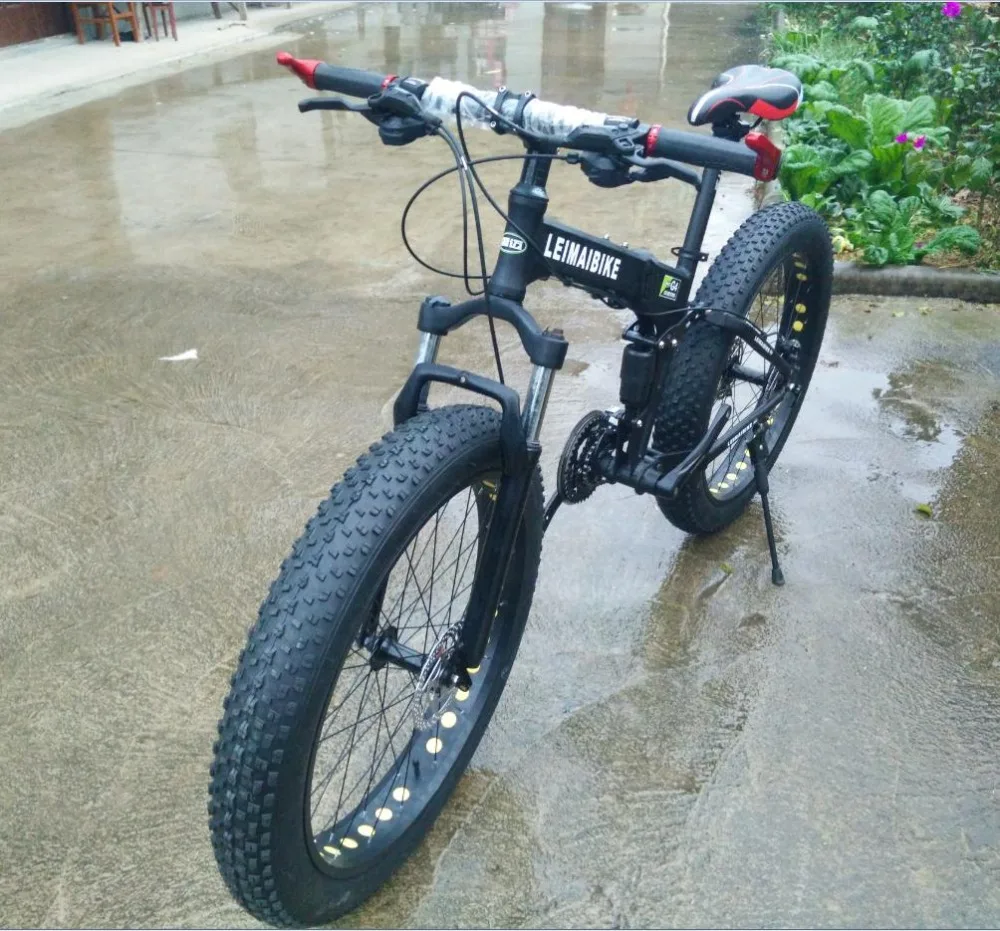 Perfect KALOSSE  snow bike   21/24/27/30 speed   Fat bicycle , bicicleta  mountain bike  26*4.0 inch tires  beach mountain bike 1