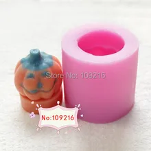 1 шт. 3D Хэллоуин улыбающееся лицо тыква(LZ0131) Силиконовая свеча ручной работы формы ремесла DIY Плесень