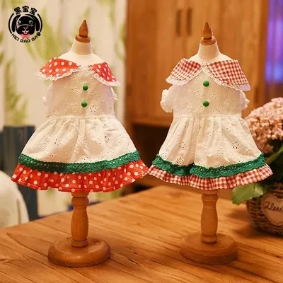 

Платье для домашних животных, платье принцессы, летнее платье, одежда для щенков и котят, весенняя и летняя одежда, платье Тедди, мишка.