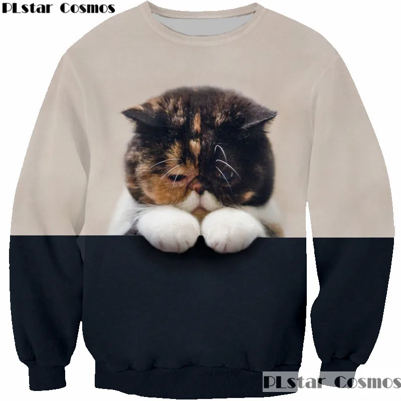 

PLstar Cosmos New Arrive Cute Lazy Cat 3d Printed Sweatshirts Men Women Casual Sportwear funny Animal Sweatshirt Pullover Tops