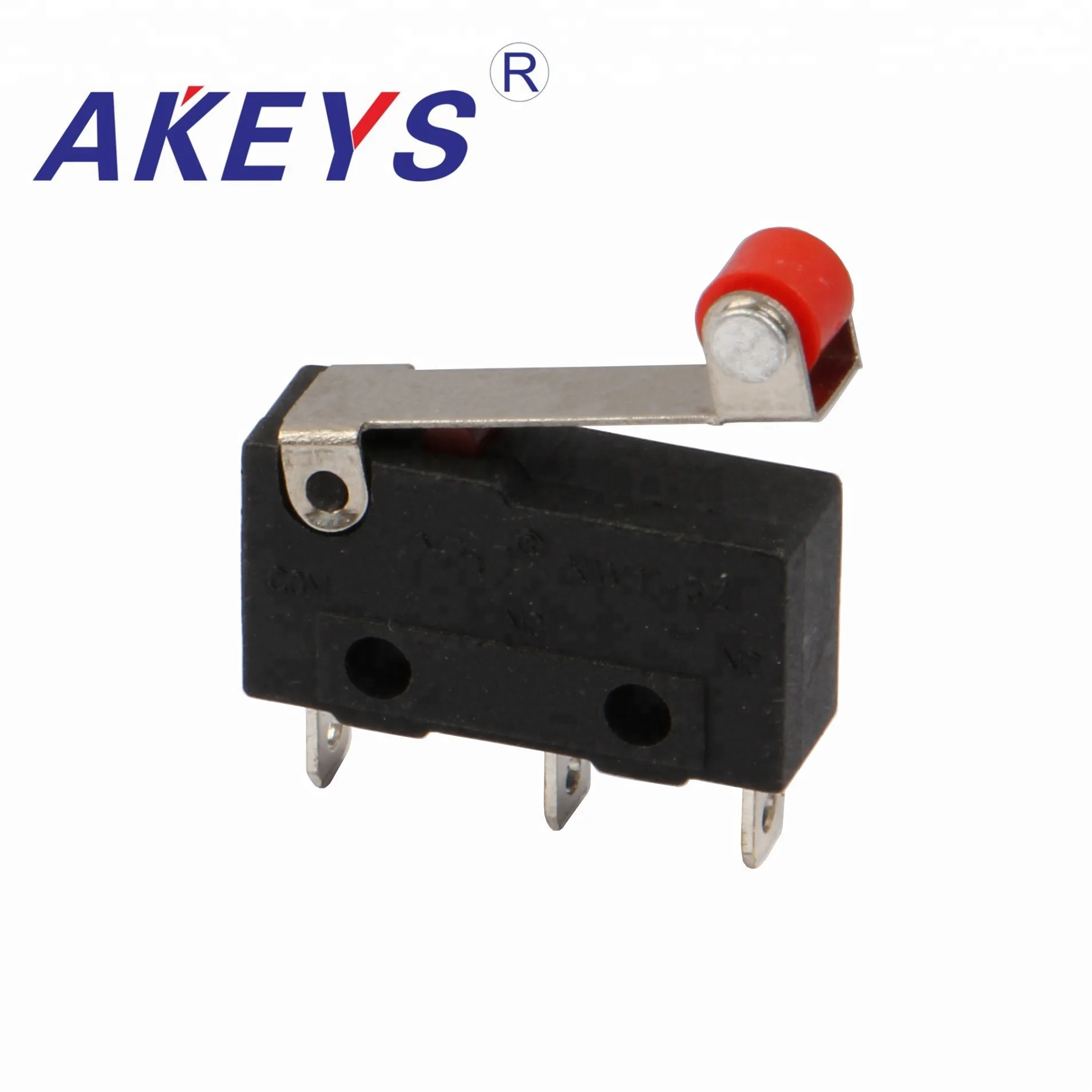 

10PCS MS-016 JL024-03 3-pin red button short hinged roller lever limit micro switch