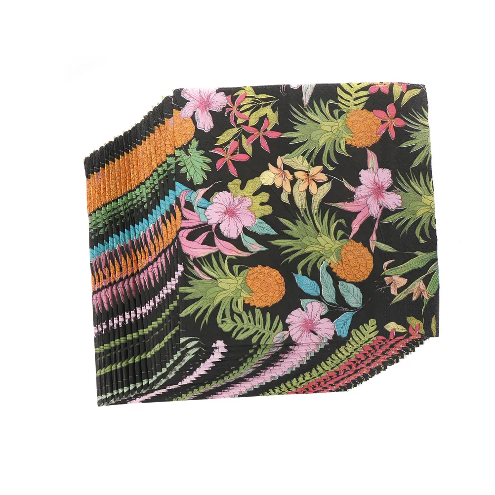 

20pcs/pack/lot DIY Pineapple Paper Napkins Print Beverage Butterfly Festive & Party Tissue Decoupage Decors 33*33cm