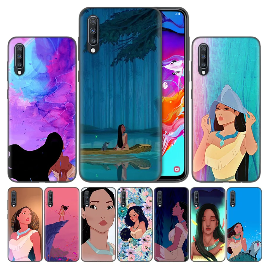 

Coque Cover Shell Case For Samsung Galaxy A7 A8 A9 A6 J4 J6 Plus 2018 Note 8 9 10 S7 Edge Black Pocahontas