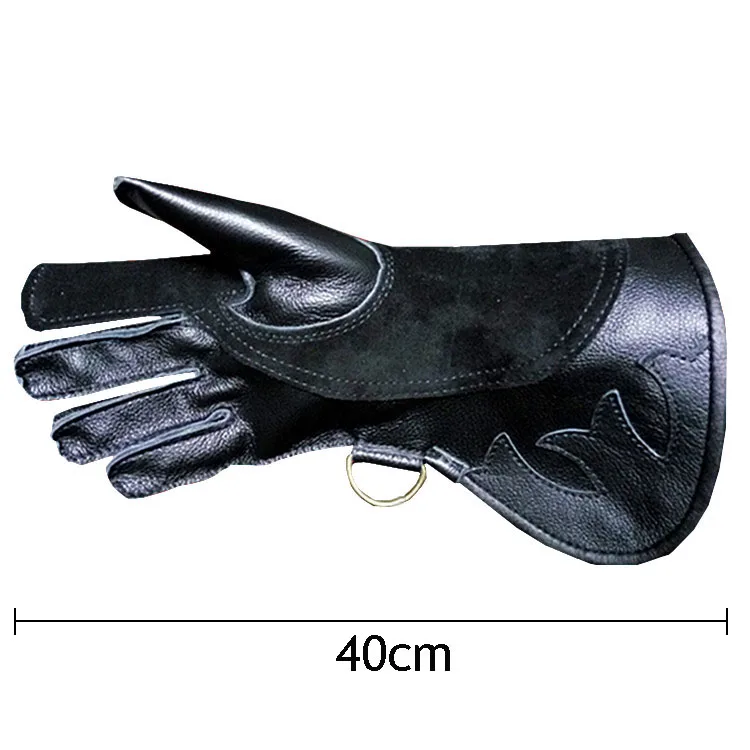 Hfбезопасности тренировочные перчатки Eagle анти-укус против царапин 40 см кожаные перчатки анти-захватывающие перчатки без пальцев рабочие перчатки