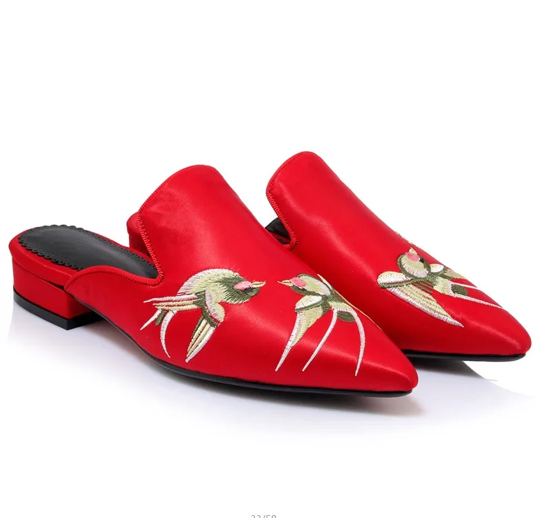 Г. sandalias mujer Sapato Ретро мода большой Размеры стильные женские весенне-летние туфли Повседневное домашние пляжные Босоножки, шлепанцы 1028-1 - Цвет: Красный