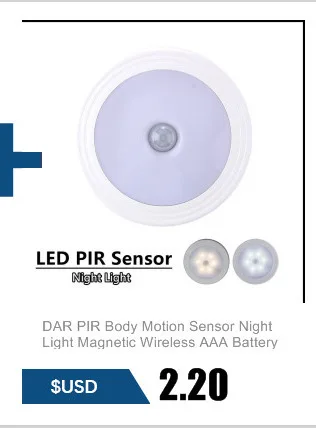 DAR PIR датчик движения тела ночной Светильник магнитный беспроводной AAA батарея 6 светодиодный ночник для детей спальня ЛЕСТНИЦЫ шкаф Luminarias