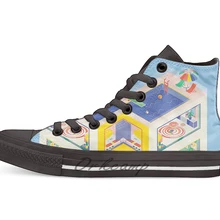 Изометрические строительные Новые Дизайнерские повседневные парусиновые туфли; обувь на заказ; Прямая