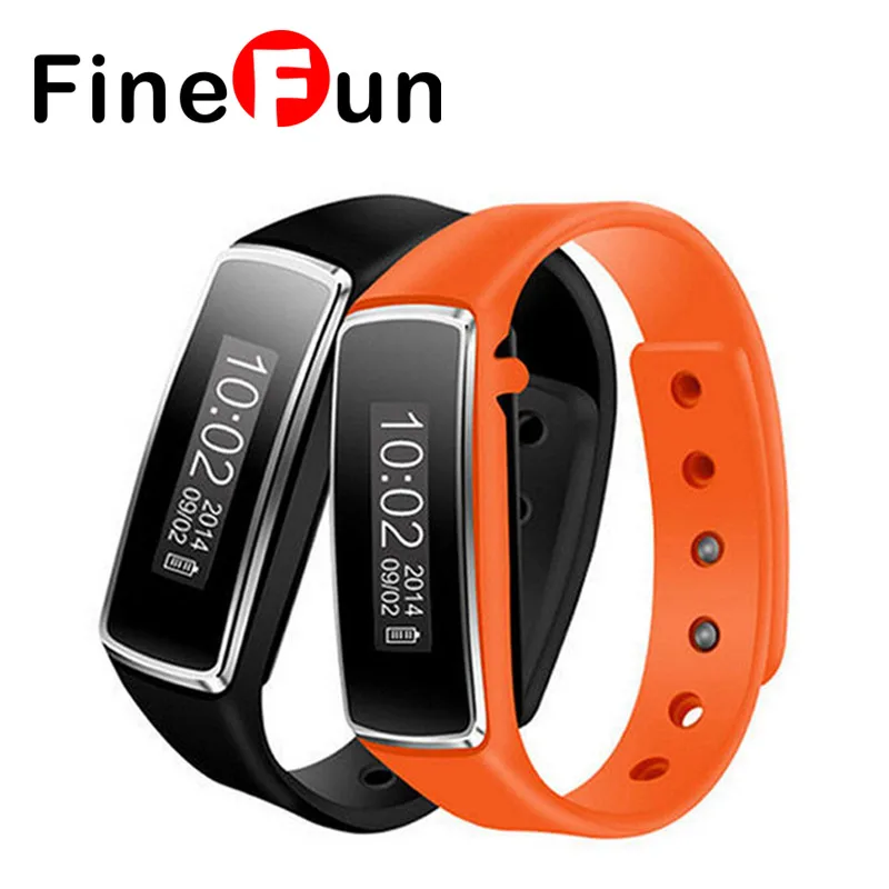 FineFun Bluetooth V5 Sleep Sports Tracker Waterproof Remote Wristband Smart Wrist Bracelet Band Pedometer for IOS