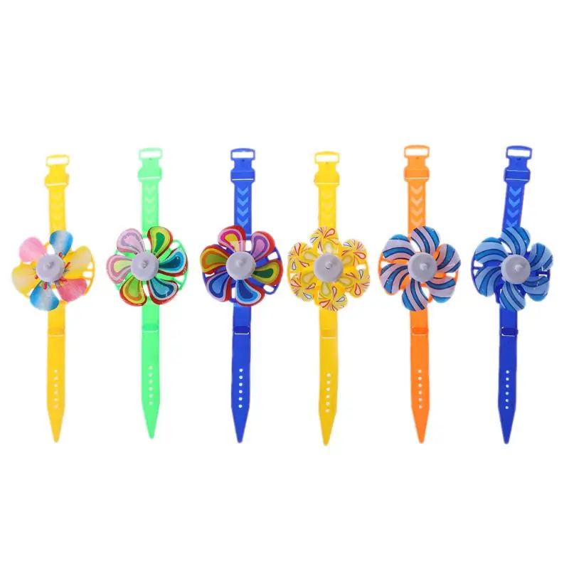 Nouveauté moulin à vent montre jouet montre vent Spinner enfants jouet fête fournitures cadeaux