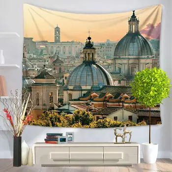 

CAMMITEVER Architecture Blanket Sofa Decorative Throws On Sofa/Bed/Plane Travel Rectangular Tapestry Kids Room Decoration