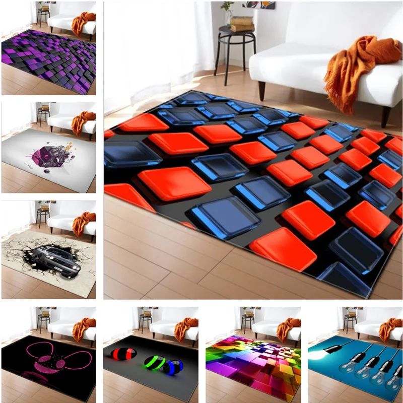 

Carpet Large Living Room 3D personality Simple Modern Nordic Rugs Bedroom Rugs Tea Table Rectangular Floor Mat fashion soft