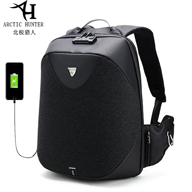 

Arctic Hunter Anti Theft Waterproof Usb Men 15.6 Inch Laptop Backpack With Tsa Customs Lock Notebook Travel Bag For Male 2019