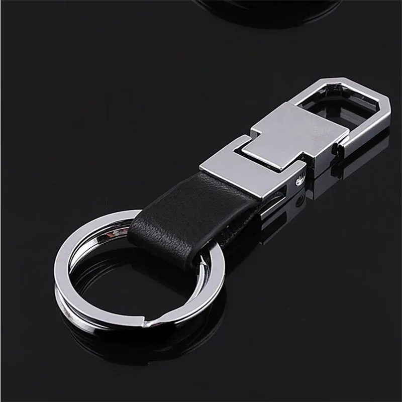 2017 New Gifts Fashion Men Alloy Key Chain Double Loops Buckle Key Ring