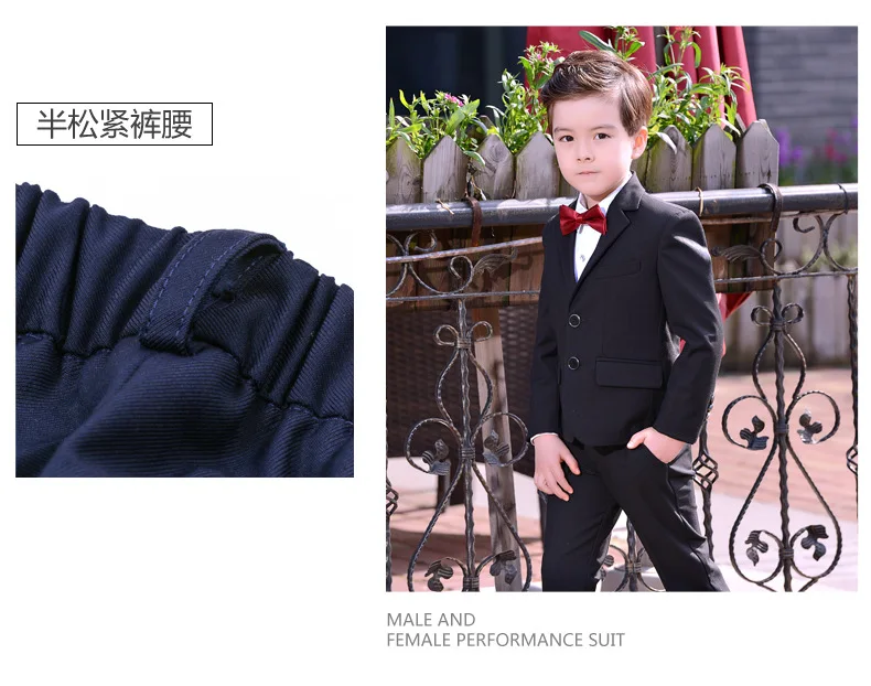  Clothing for Boys Suits Formal set Boys Clothes (Blazer+pant+shirt ) children Wedding wear Blazer Piano Costume School (3)