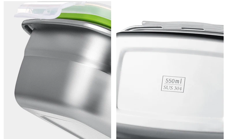 Stainless Steel Lunch Box with Cover SUS 304 Food container Keep fresh Lunch Box Inox Lunch box Bento lunch box micro onde (18)