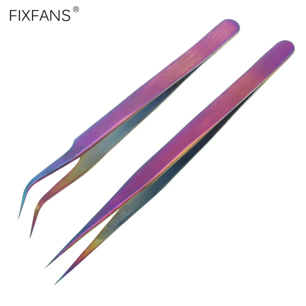 Rainbow-Eyelash-Extension-Tweezers-Stainless-Steel-Precision-Straight-Curved-Tip-for-Nail-Art-Rhinestones-Gem-Beads-Picking-Tool