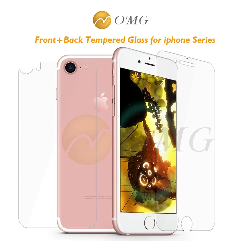 Kopen 2 stks partij Voor + Terug Gehard Glas voor iPhone 7 6 6 s 5 5 s SE 4 4 s 7 Plus Screen Protector case film 9 H hardheid bescherming