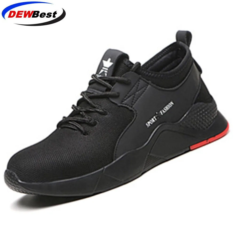 

DEWBEST Men's Safety shoes Work Steel Toe Caps Boots Casual Skateboard Sneaker Ankle Protective Footwear