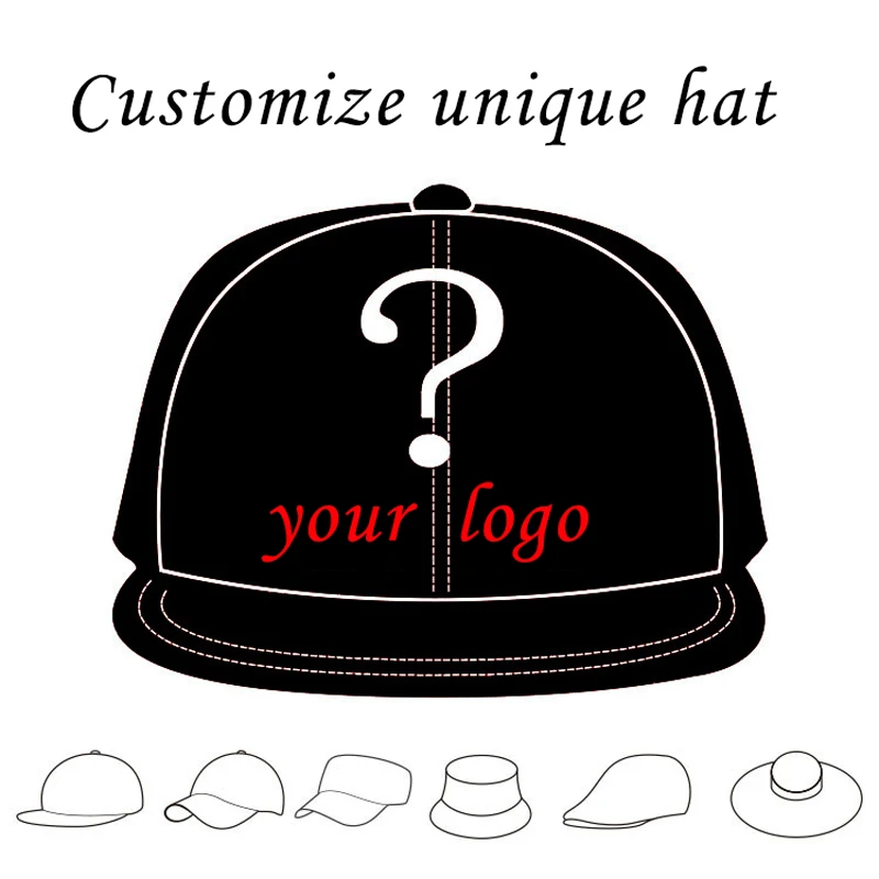 

1PCS Personalized Snapback Cap Custom Baseball Hat trucker cap Adult Children size Embroidery Logo Text snapback style hat