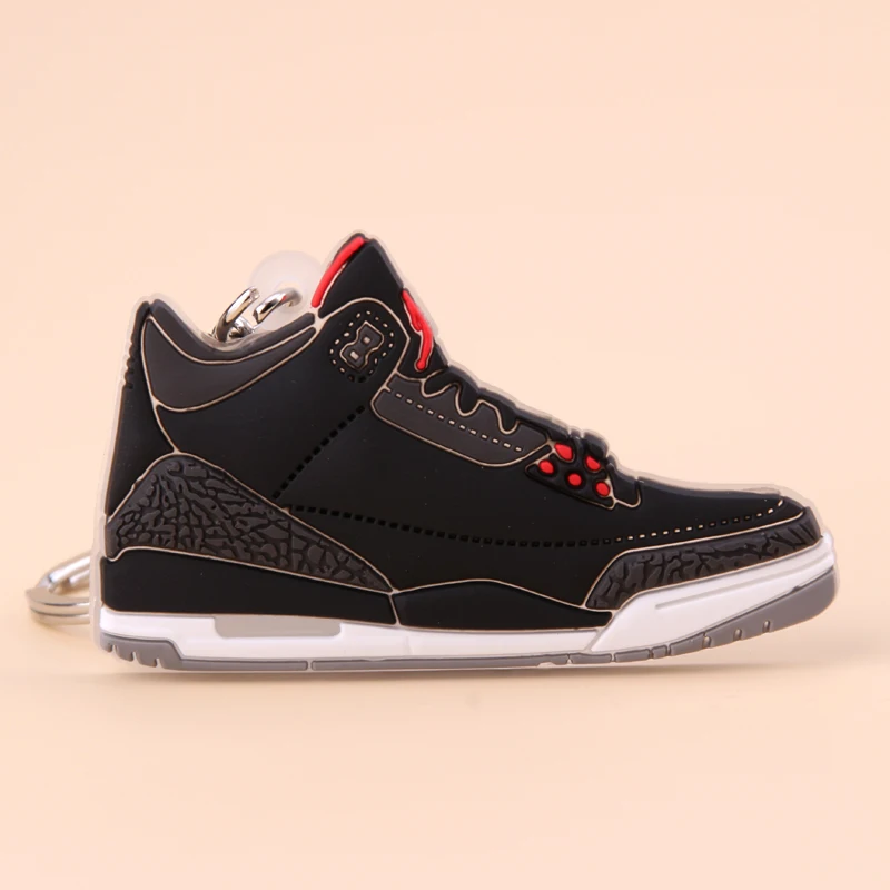 Мини Jordan 3 брелок обуви Для мужчин Wome/дети c логотипом отличный подарок для баскетбола брелок-кроссовок для ключей ключ держатель porte Clef - Цвет: Picture Color14