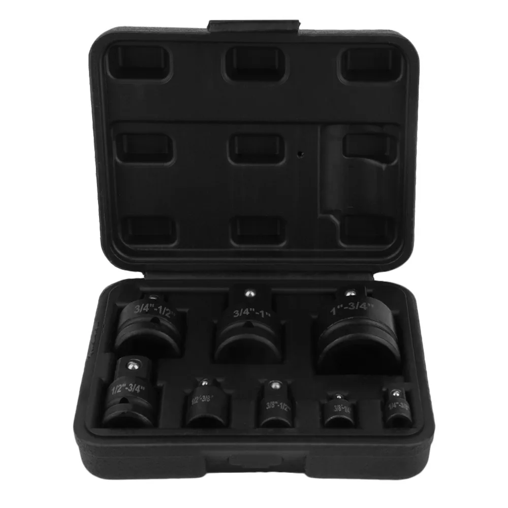 

Newest High Performance 8 Piece Drive Socket Adapter Reducer Air Impact Kit Deep Impact Socket Set Repair Tool