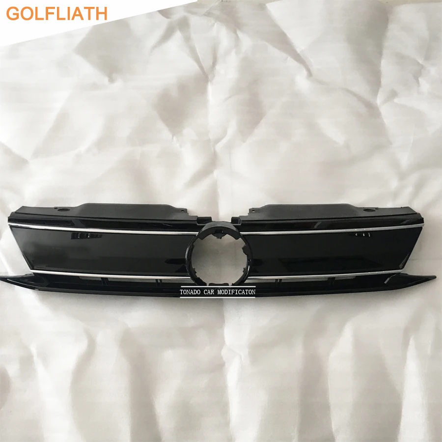 GOLFLIATH BLUEMOTION Стиль Бампер Гриль передний верхний ABS решетка радиатора Блестящий лак для VW Sagitar/Jetta MK6