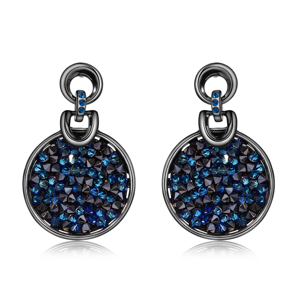 Viennois Nouveau Bleu Cristal De Mode Strass Pendentif Boucles D'oreilles Anneau Bracelet et long collier Ensembles Pour bijoux pour femmes Ensembles - 6