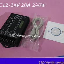 TC420 Время программируемый RGB светодиодный контроллер DC12V-24V 5 канал светодиодный LED синхронизации диммер общая Выход 20A общий анод с USB провода