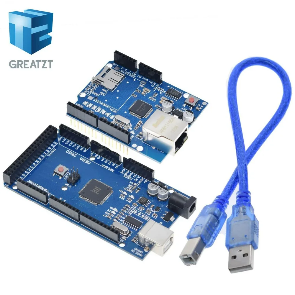 GREATZT UNO Ethernet W5100 плата расширения сети SD карта щит для Arduino с Mega 2560 R3 Mega2560 REV3