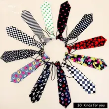 VEEKTIE, 30 цветов, галстуки для мальчиков, детские галстуки, фирменный принт в горошек, клетчатый узор, Soctland, школьная форма, красный, черный, белый галстук