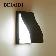 BEIAIDI 3 Вт 6 Вт 15 Вт современный простой открытый сад крыльцо настенные лампы Водонепроницаемый забор крыльца настенный светильник ворота вилла коридор светильник