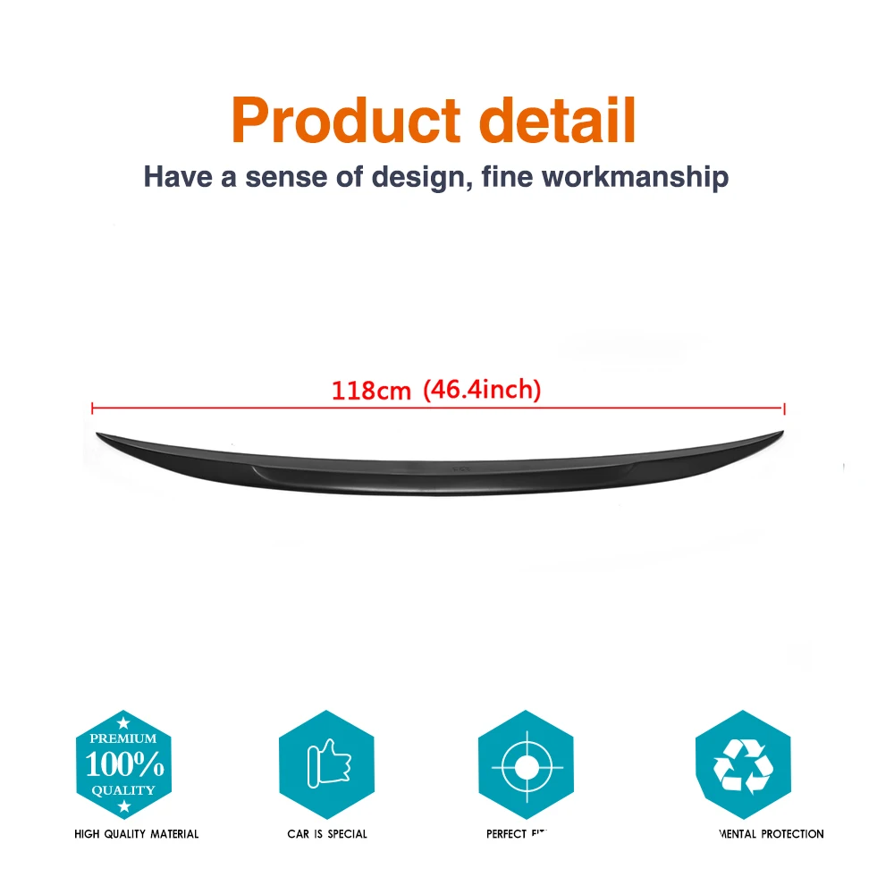 3 серии FRP Неокрашенный Черный праймер автомобиля задний багажник спойлер для BMW E93 купе M3 325i 328i 330i 335i 07-13