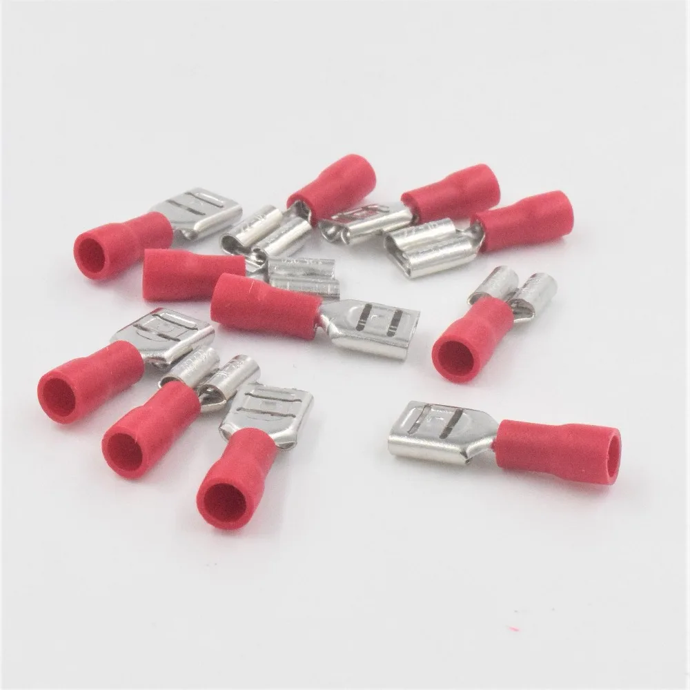 

insulating Female Insulated Electrical Crimp Terminal Connectors Cable Wire Connector 100PCS/Pack FDD1-250 FDD