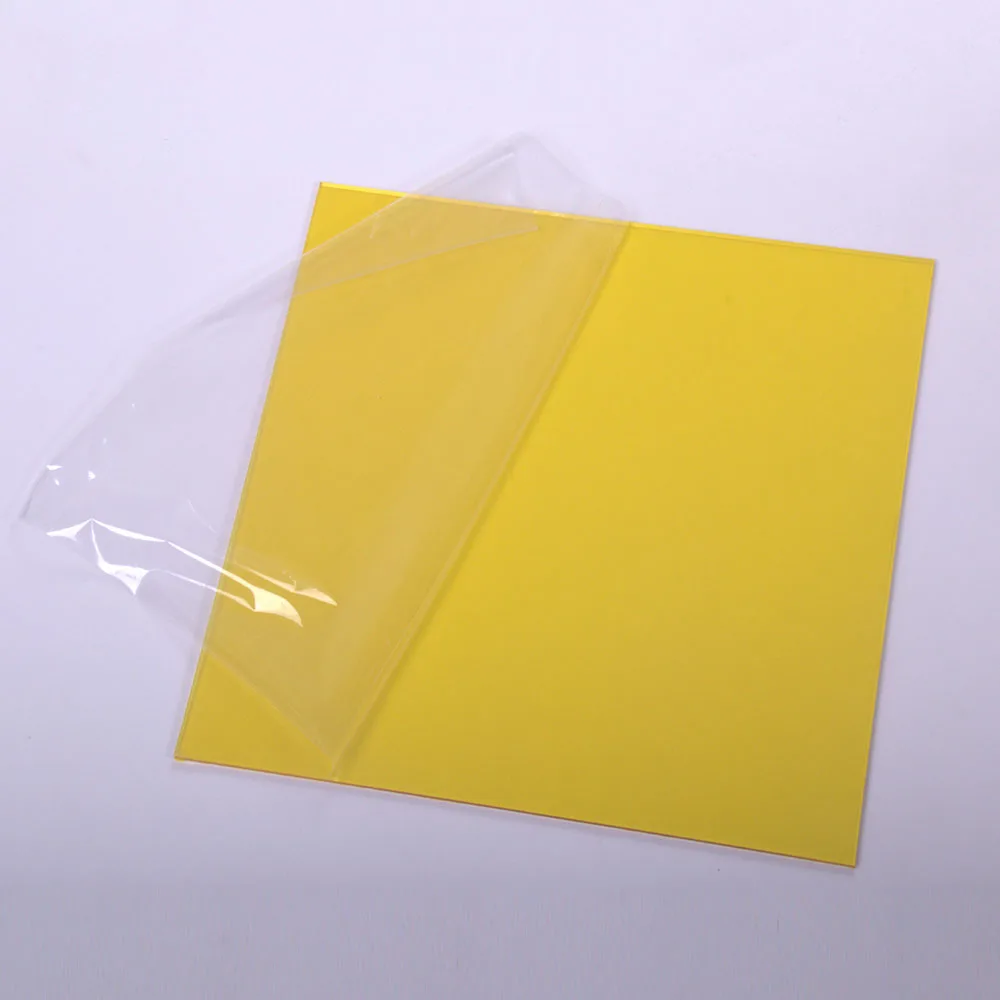 

30cmx30cm Clear Acrylic Sheet Sticker With Film (yellow Decorative window film) Beautiful 12''x12'' Decoration